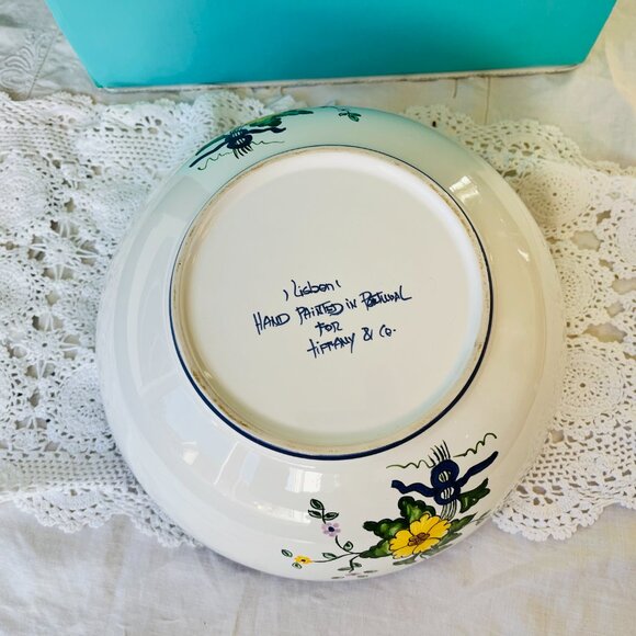 Tiffany Lisbon Large Salad Serving Bowl 10 inch in Excellent Condition with Box - Picture 4 of 11